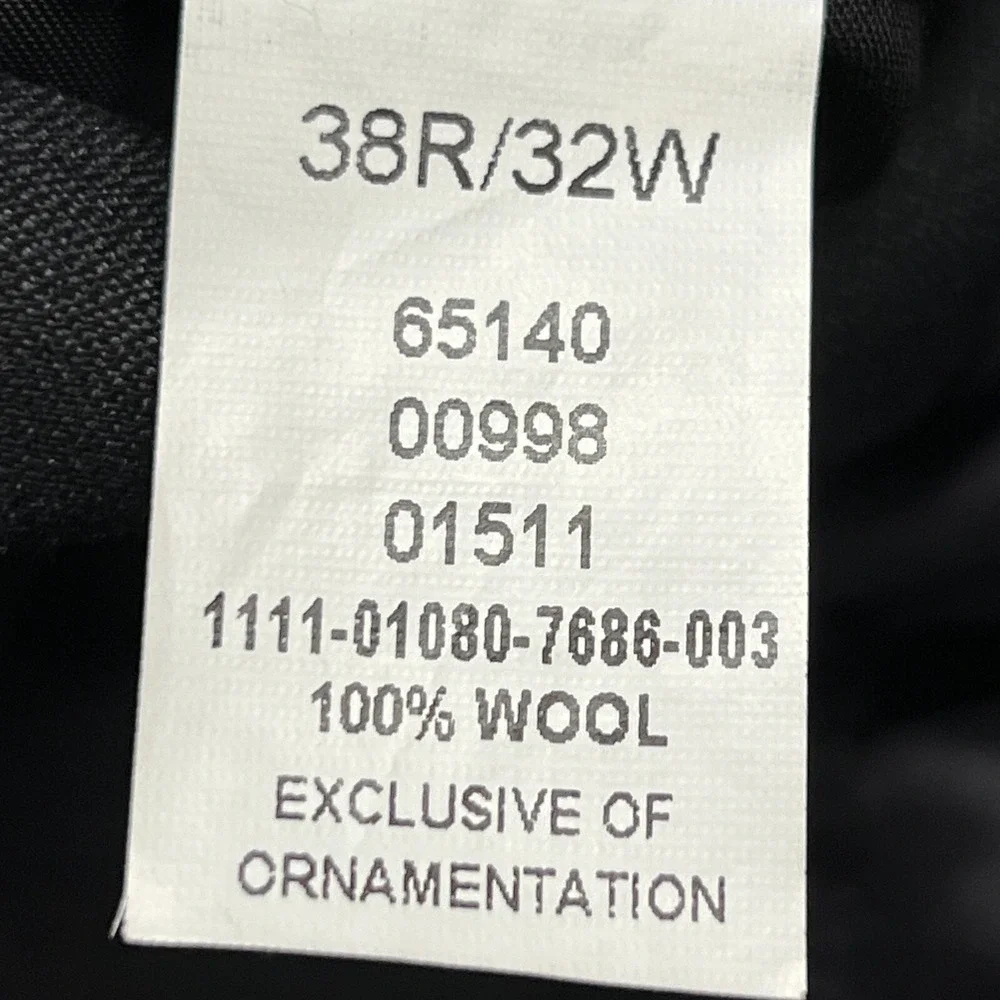 Jos‎ A Bank Suit Jacket Mens 38R Tailored Wool Dark Gray 2 Button Signature